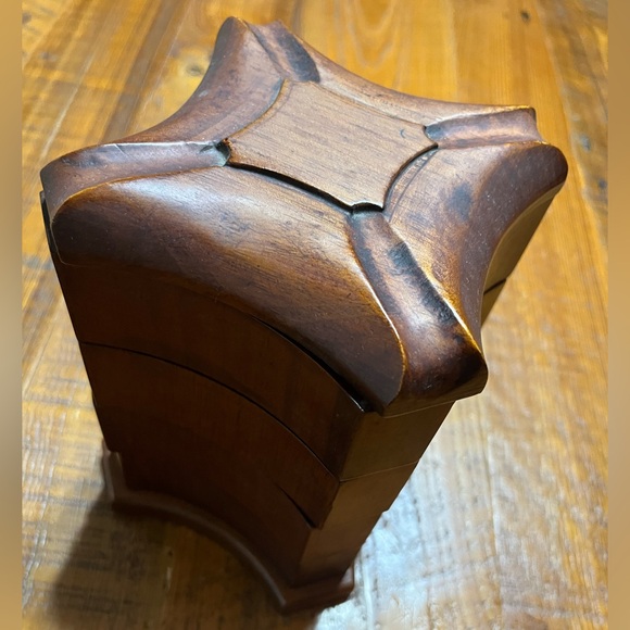 The Bombay Company Vintage Stacked Swivel Drawer Wooden Jewelry/Trinket Box - Picture 5 of 13